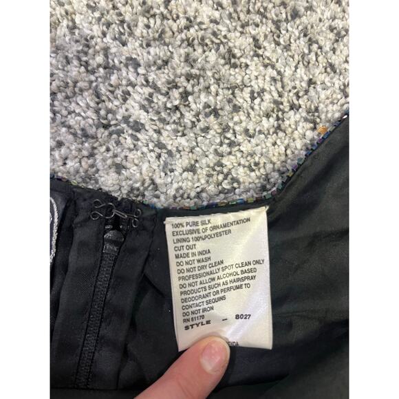 Jean For Joseph Le Bon Vintage Silk Sequined Formal Gown Women’s‎ size 18 Black - Picture 6 of 13